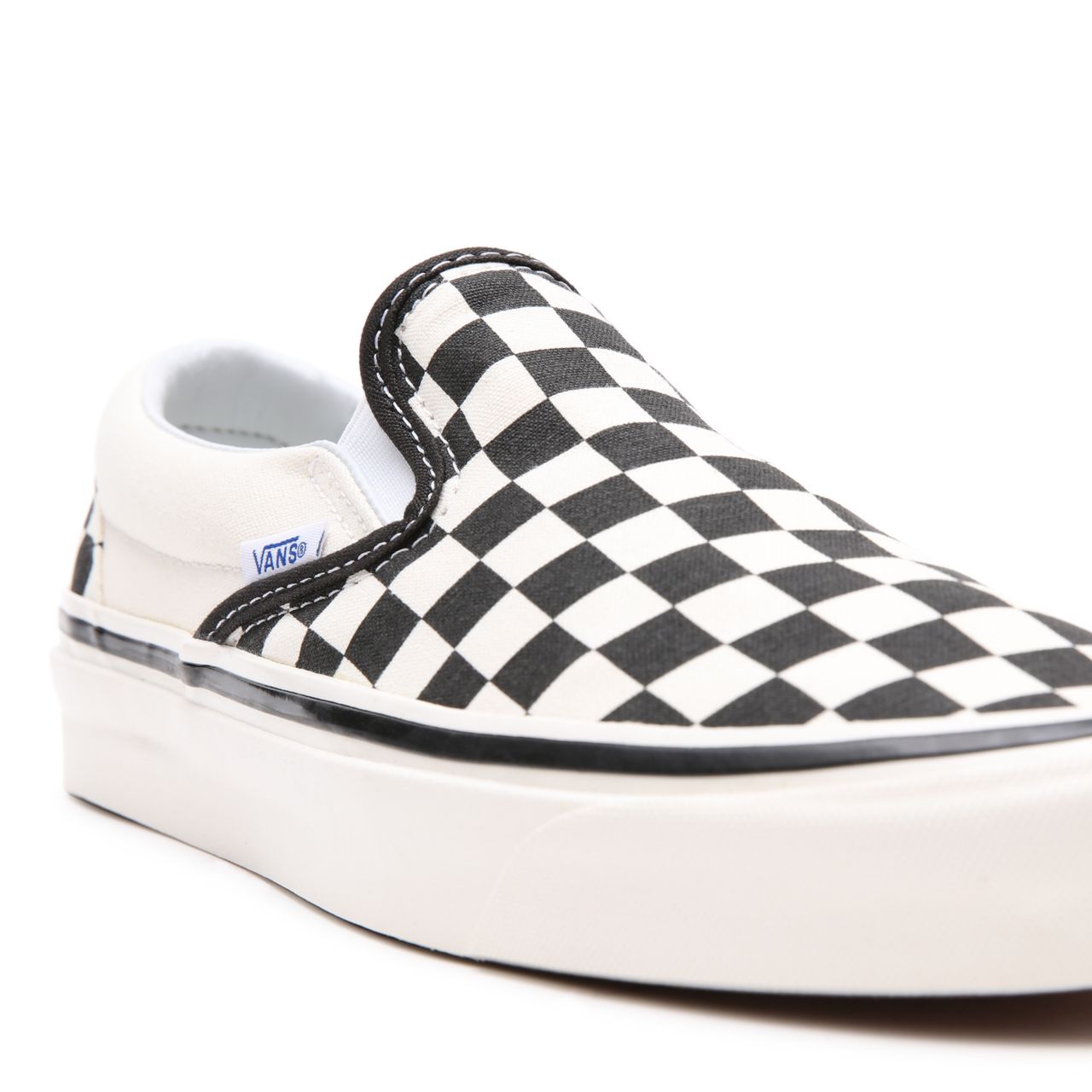 Vans Anaheim Factory Classic Slip-On 98 DX Black Classic Mens Womens - (Anaheim Factory) Checkerboard/Black/White VN0A3JEXPU1 Shoes