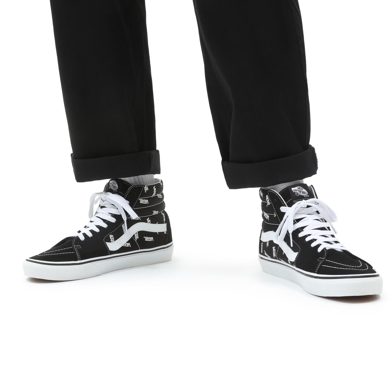 Vans Sk8-Hi Black Classic Mens Womens - (Vans) Black/True White VN0A32QGQW7 Shoes
