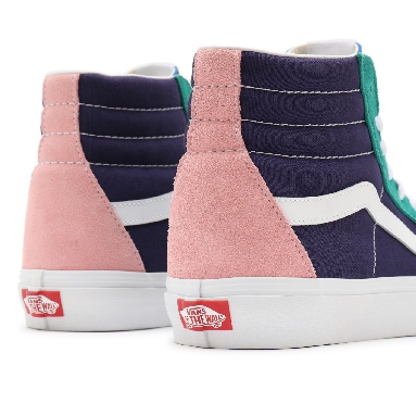 Vans Retro Sport Sk8-Hi Blue Classic Mens Womens - (Retro Court) multi/true white VN0A32QG9EJ Shoes