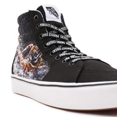 Vans x Project CAT ComfyCush Sk8-Hi Black Classic Mens Womens - (Discovery) projectCAT/playing tigers VN0A3WMB9EF Shoes