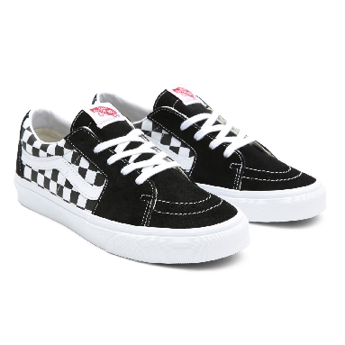 Vans Canvas/Suede SK8-Low Black Classic Mens Womens - (Canvas/Suede) Black/Checkerboard VN0A4UUK4W7 Shoes