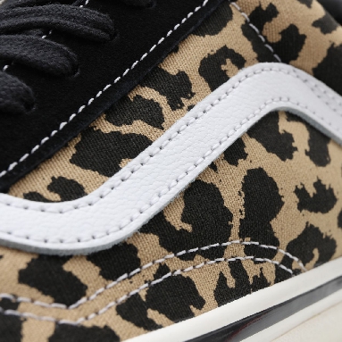 Vans Anahiem Factory Old Skool 36 DX Black Classic Mens Womens - (Anaheim Factory) black/tan leopard VN0A54F39GI Shoes