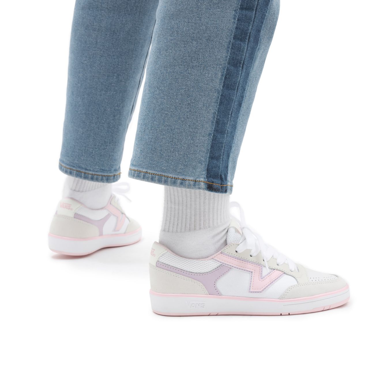 Vans Lowland Comfycush Pink Classic Mens Womens - true white/pink VN0A4TZY134 Shoes