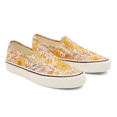 Vans Trippy Floral Slip-On Sf Yellow Classic Womens - (Trippy Floral) multi/marshmallow VN0A5HYQA16 Shoes