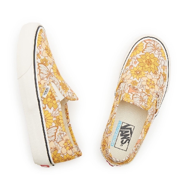 Vans Trippy Floral Slip-On Sf Yellow Classic Womens - (Trippy Floral) multi/marshmallow VN0A5HYQA16 Shoes