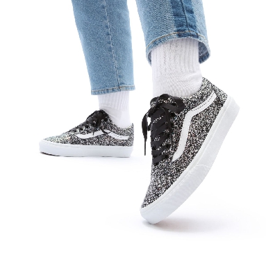 Vans Shiny Party Old Skool Black Classic Womens - (Shiny Party) Black/True White VN0A5KRF8N9 Shoes