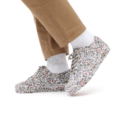 Vans Mono Floral Old Skool Tapered Multicolour Classic Womens - (Mono Floral) multi/marshmallow VN0A54F49FU Shoes