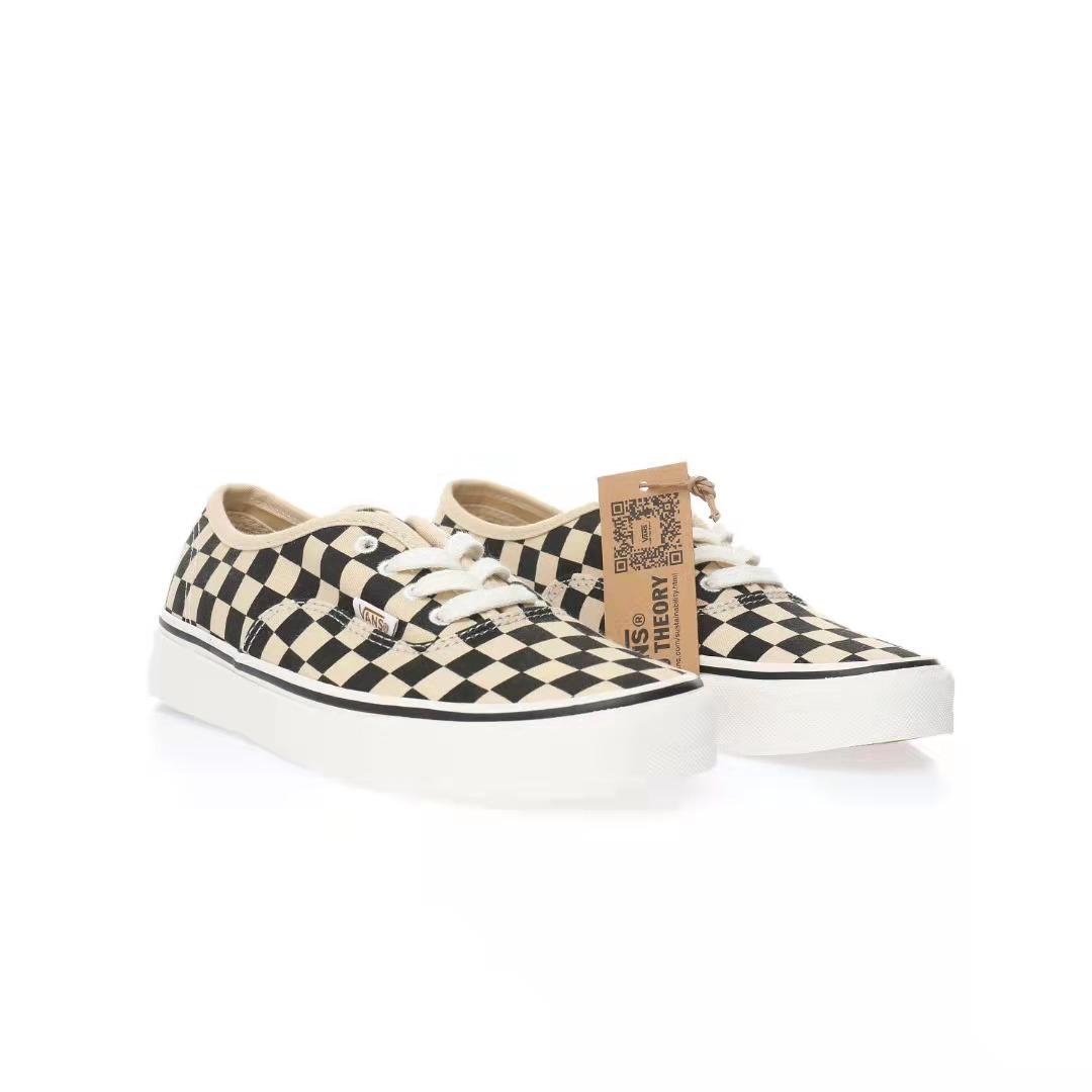 Vans Authentic Eco Theory Checkerboard Mens Womens - Black/White VN0A5KRD705 Shoes