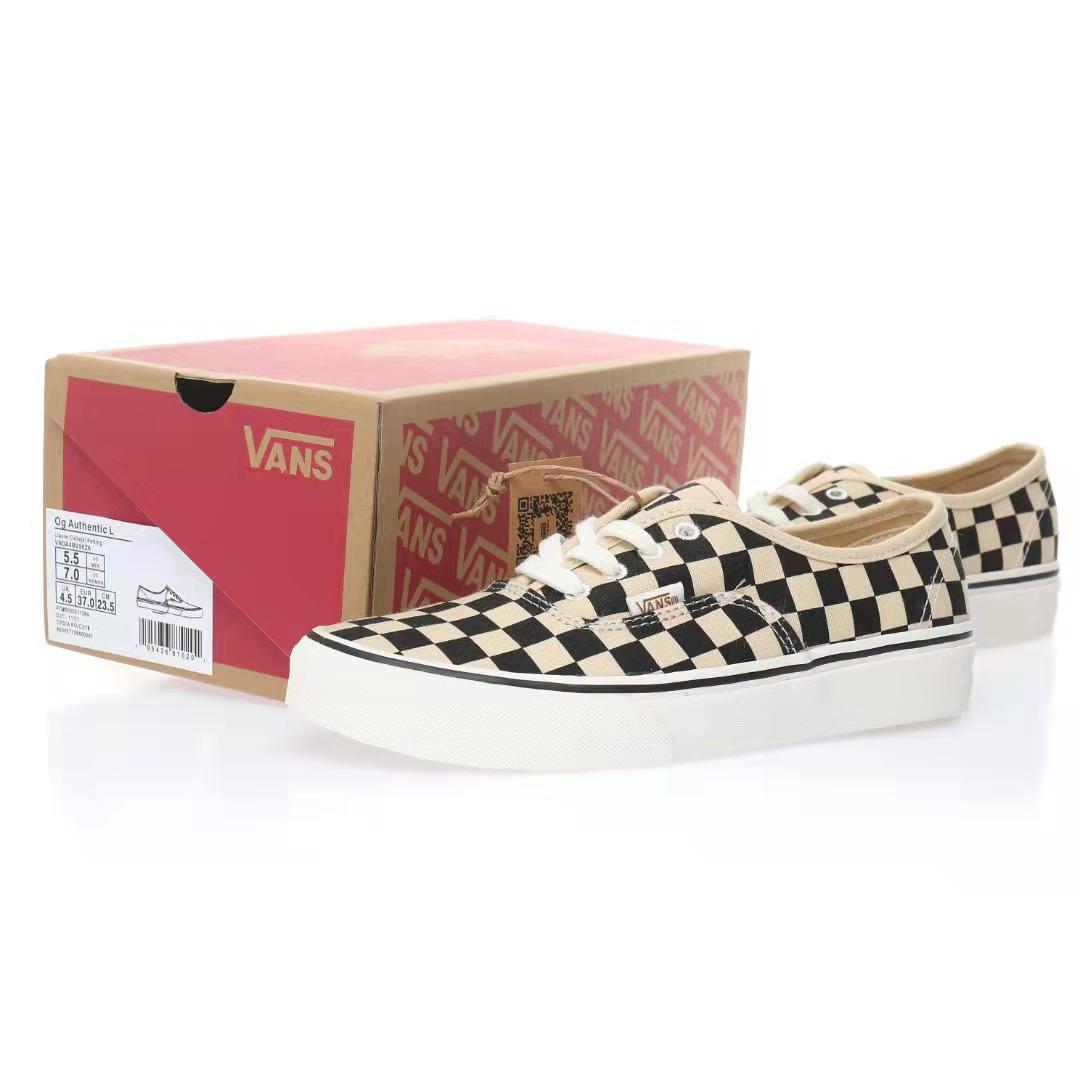 Vans Authentic Eco Theory Checkerboard Mens Womens - Black/White VN0A5KRD705 Shoes