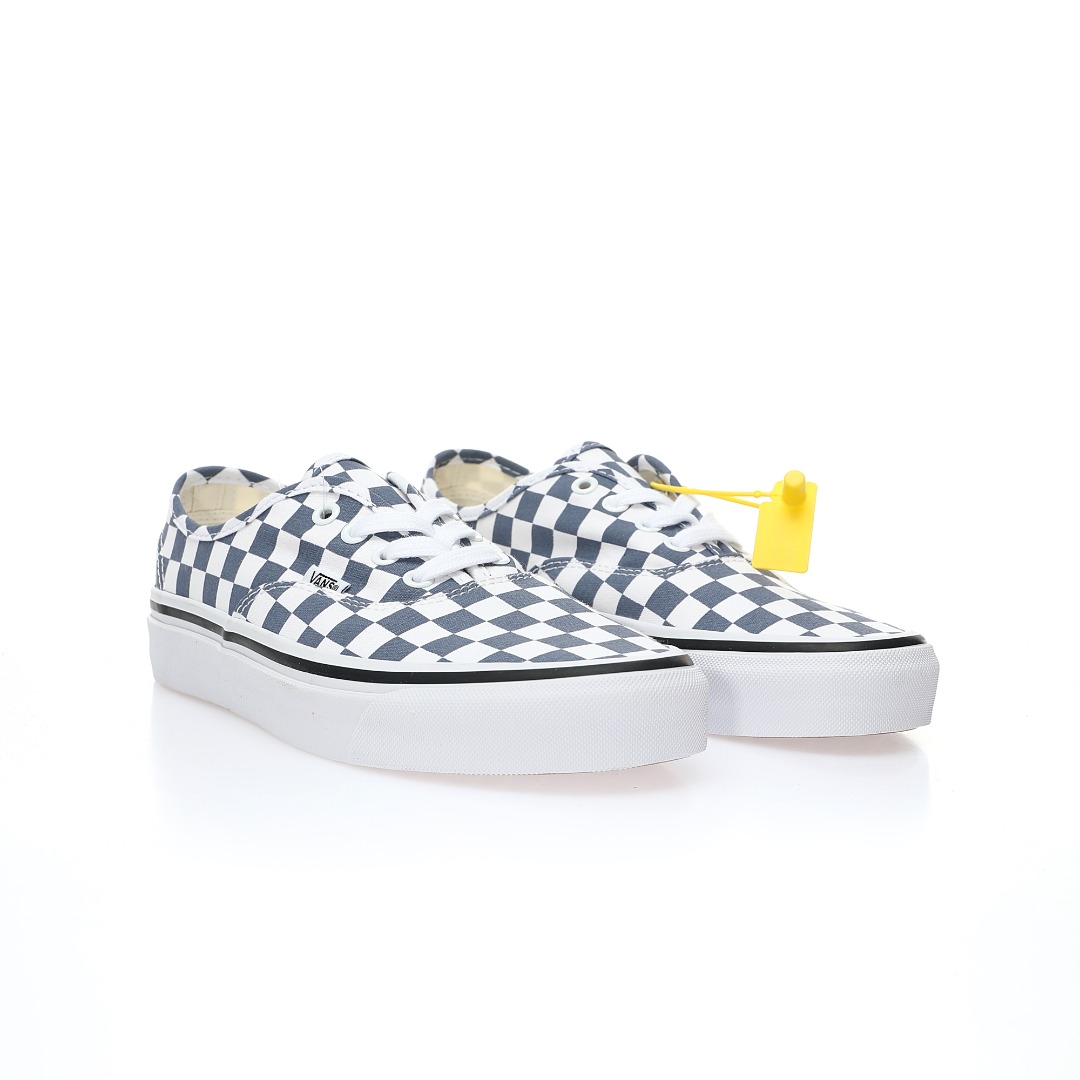 Vans Authentic 44 DX Anaheim Factory Checkerboard Mens Womens - Blue/White VN0A7Q5CBM7-1 Shoes