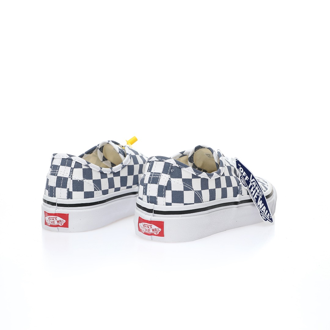 Vans Authentic 44 DX Anaheim Factory Checkerboard Mens Womens - Blue/White VN0A7Q5CBM7-1 Shoes