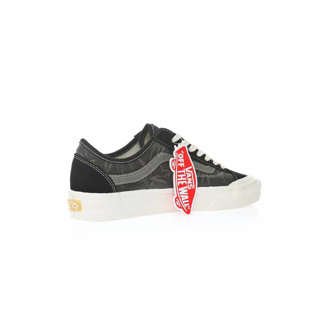 Vans Style 36 Decon SF Eco Theory - Black Palm Mens Womens - Black/Marshmallow/Green VN0A5HYRB98 Shoes