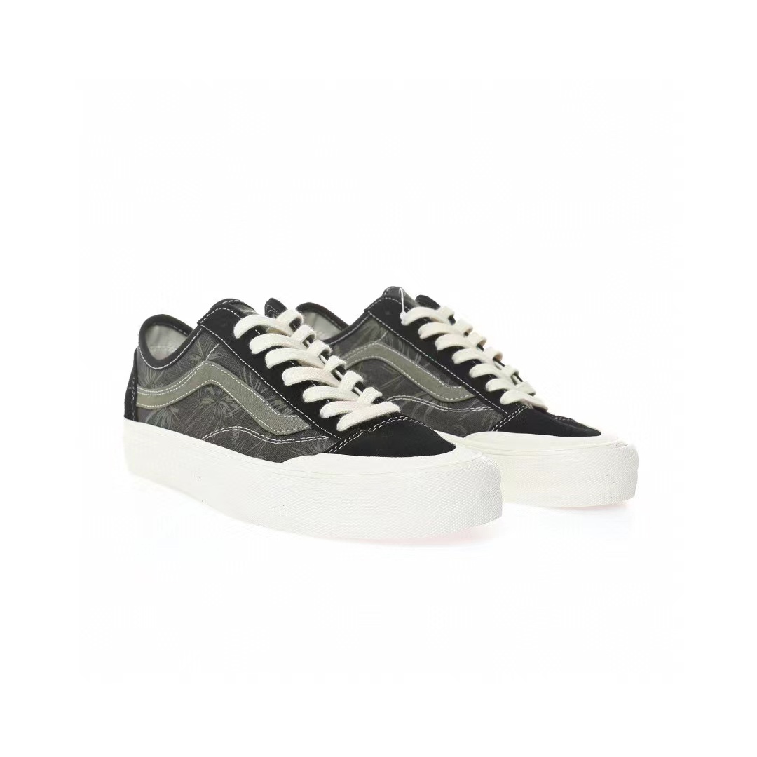 Vans Style 36 Decon SF Eco Theory - Black Palm Mens Womens - Black/Marshmallow/Green VN0A5HYRB98 Shoes