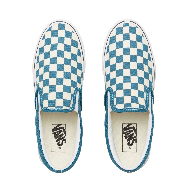 Vans Color Theory Checkerboard Classic Slip-On Classic (Unisex) Mens Womens - (Checkerboard) Corsair/True White VA38F7U78 Shoes
