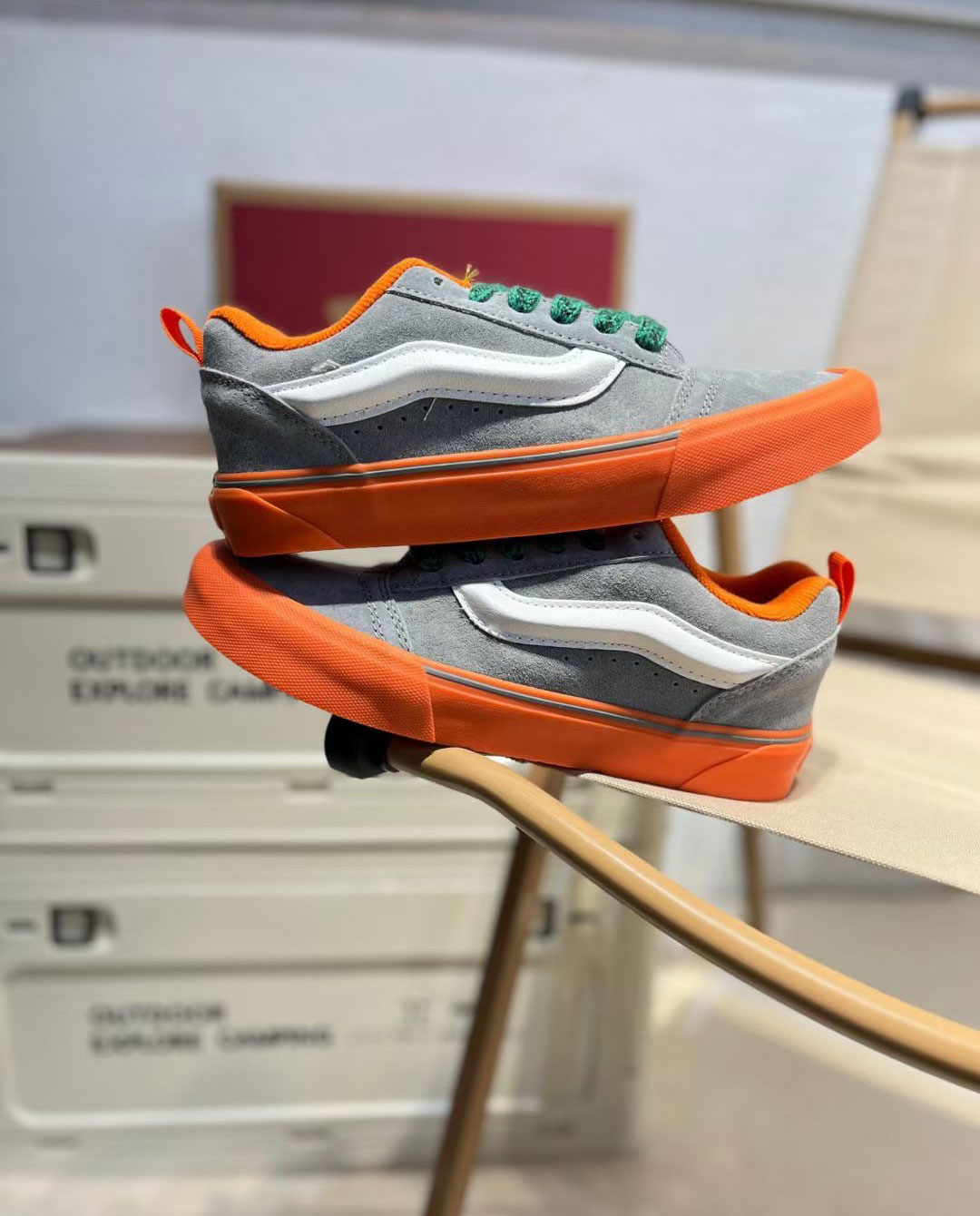 Vans Knu Skool Mens Womens - Pop Outsole/Orange VN0009QCORA Shoes