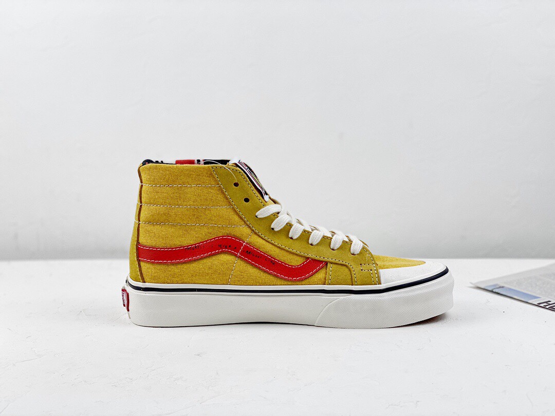 Vans SK8-HI 138 Decon Sf Mens Womens - Ginger Yellow/White VN0A3MV122S Shoes