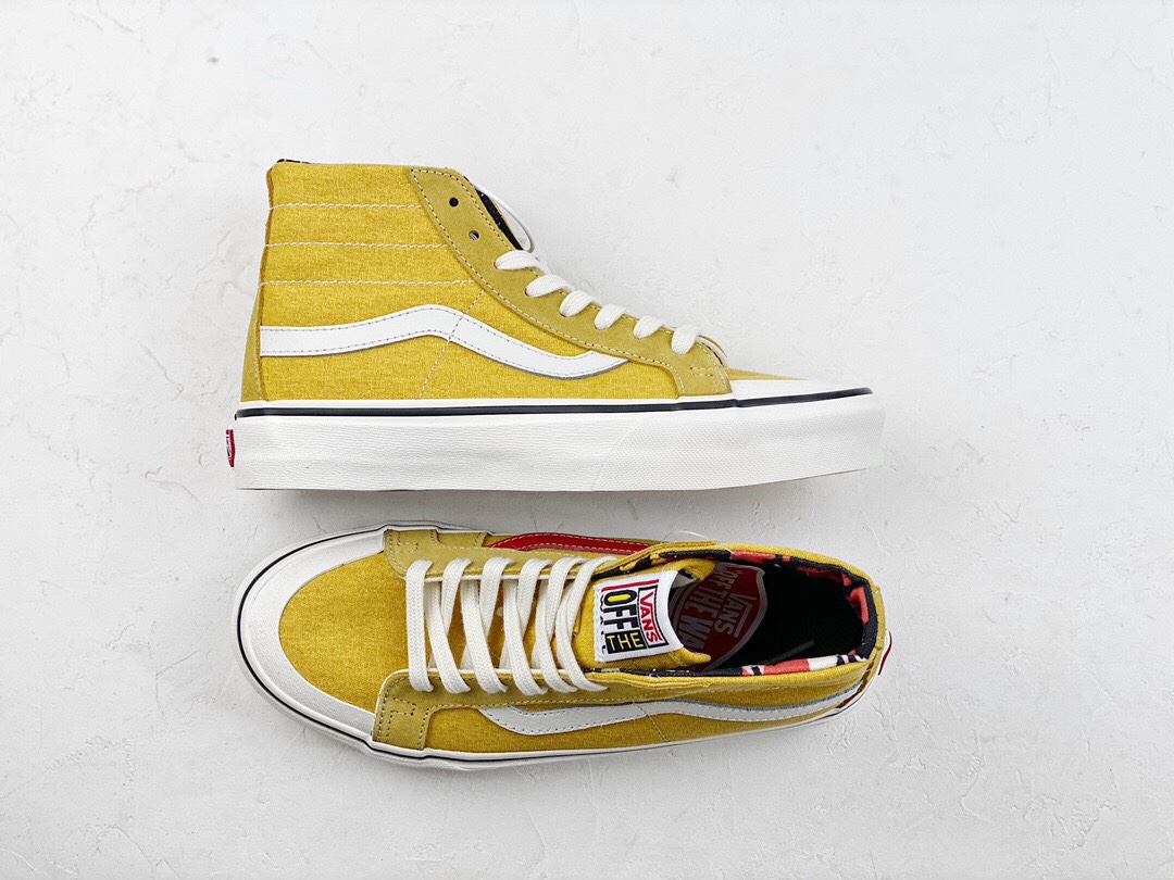 Vans SK8-HI 138 Decon Sf Mens Womens - Ginger Yellow/White VN0A3MV122S Shoes