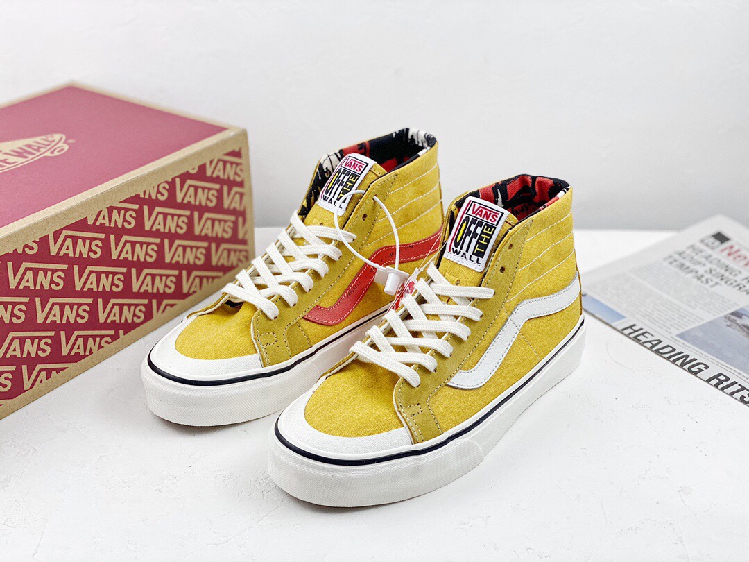 Vans SK8-HI 138 Decon Sf Mens Womens - Ginger Yellow/White VN0A3MV122S Shoes