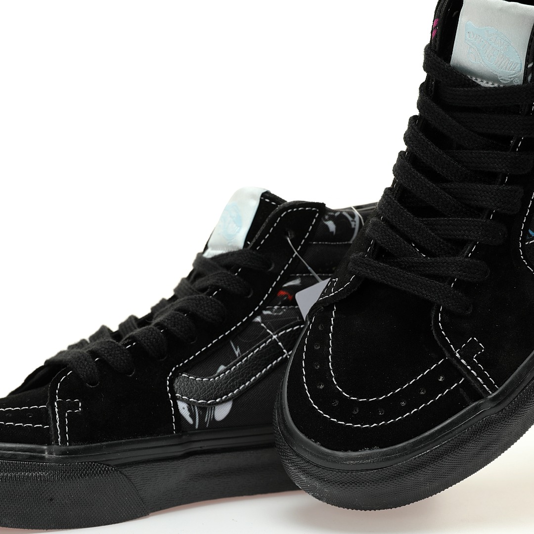 Disney x Vans Sk8-Hi Zip Kids Villains Mens Womens - Black/Multi-Color VN0005VSBMB Shoes