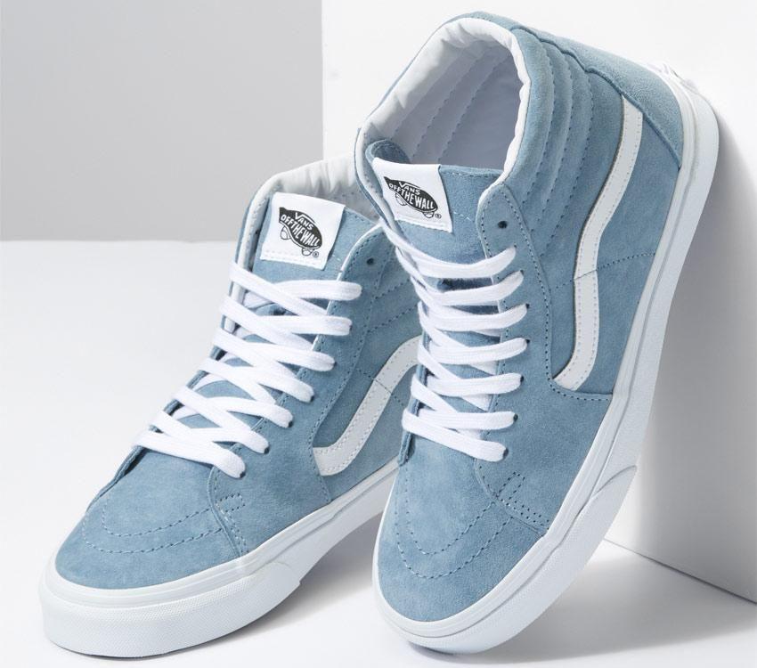 Vans Sk8-Hi Pig Suede Mens Womens - Pig Suede Ashley Blue VN0A7Q5NBD2 Shoes