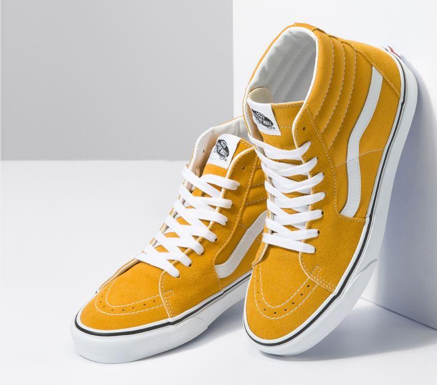 Vans Sk8-Hi Mens Womens - Color Theory Golden Yellow VN0A7Q5NF3X Shoes