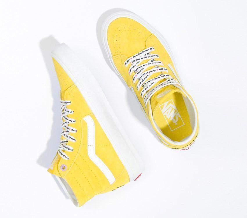Vans Sk8-Hi Tapered Radically Happy Mens Womens - Radically Happy Yellow VN0A5KRUYLW Shoes