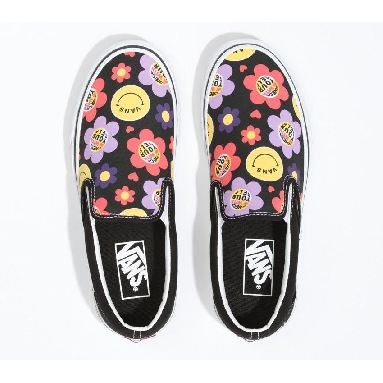 Vans Classic Slip-On Radically Happy Mens Womens - Radically Happy Black Multi VN0A5JMH0ZB Shoes