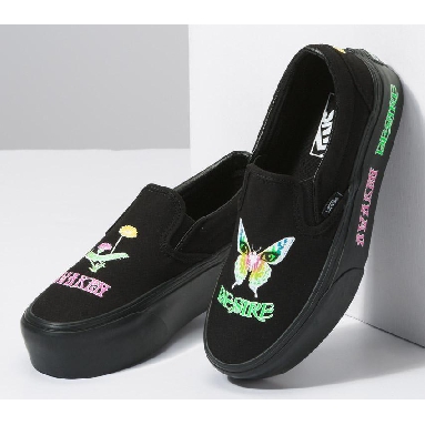 Vans Classic Slip-On Stackform Mens Womens - Morph Blackout VN0A7Q5R1OJ Shoes