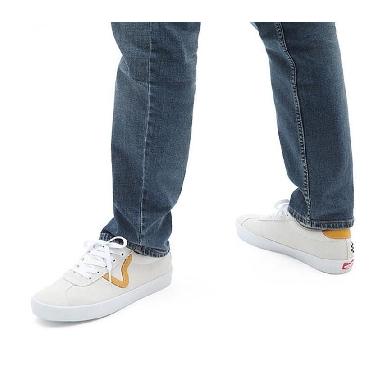 Vans Skate Sport Athletic Mens Womens - Athletic White/Gold VN0A5HEKY8P Shoes