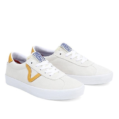 Vans Skate Sport Athletic Mens Womens - Athletic White/Gold VN0A5HEKY8P Shoes