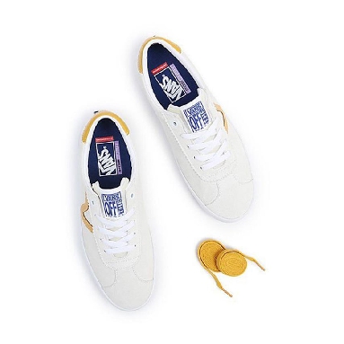 Vans Skate Sport Athletic Mens Womens - Athletic White/Gold VN0A5HEKY8P Shoes