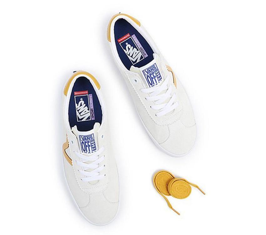 Vans Skate Sport Athletic Mens Womens - Athletic White/Gold VN0A5HEKY8P Shoes