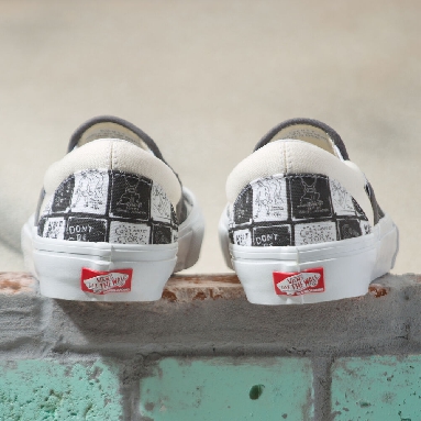 Vans Skate Classics Slip-On Mens Womens - (DANIEL JOHNSTON) RAVEN VN0A5FCAAO7 Shoes