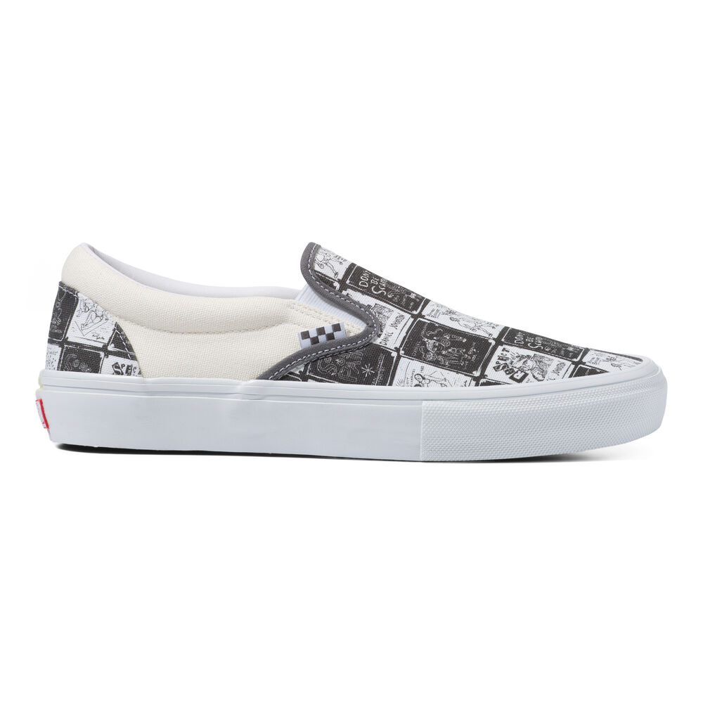 Vans Skate Classics Slip-On Mens Womens - (DANIEL JOHNSTON) RAVEN VN0A5FCAAO7 Shoes