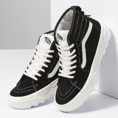 Vans Sentry Sk8-Hi WC Mens Womens - SHERPA SUEDE BLACK VN0A4BVWBLK Shoes