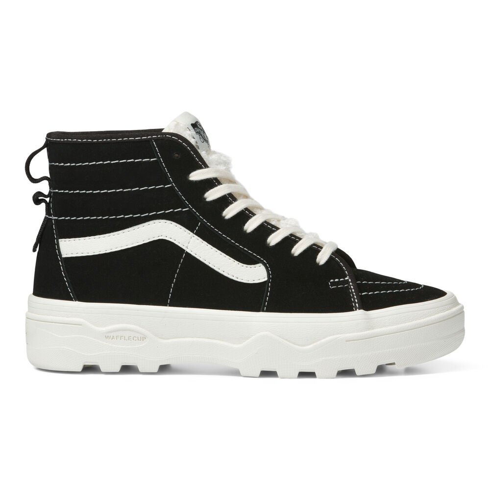 Vans Sentry Sk8-Hi WC Mens Womens - SHERPA SUEDE BLACK VN0A4BVWBLK Shoes
