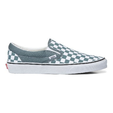 Vans Cow Multi Color Classic Slip-On Mens Womens - COLOR THEORY CHECKERBOARD STORMY WEATHER VN0A7Q5DRV2 Shoes
