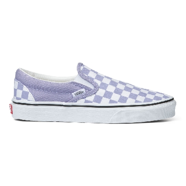 Vans Meadow Patchwork Classic Slip-On Mens Womens - COLOR THEORY CHECKERBOARD PURPLE HEATHER VN0A5AO8ZS0 Shoes