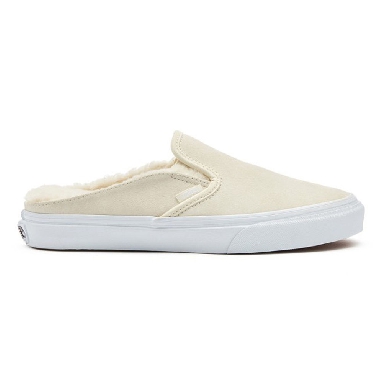 Vans Overspray Classic Slip-On Mule Mens Womens - SUEDE WHITE/SHERPA VN0A4P3UTC7 Shoes