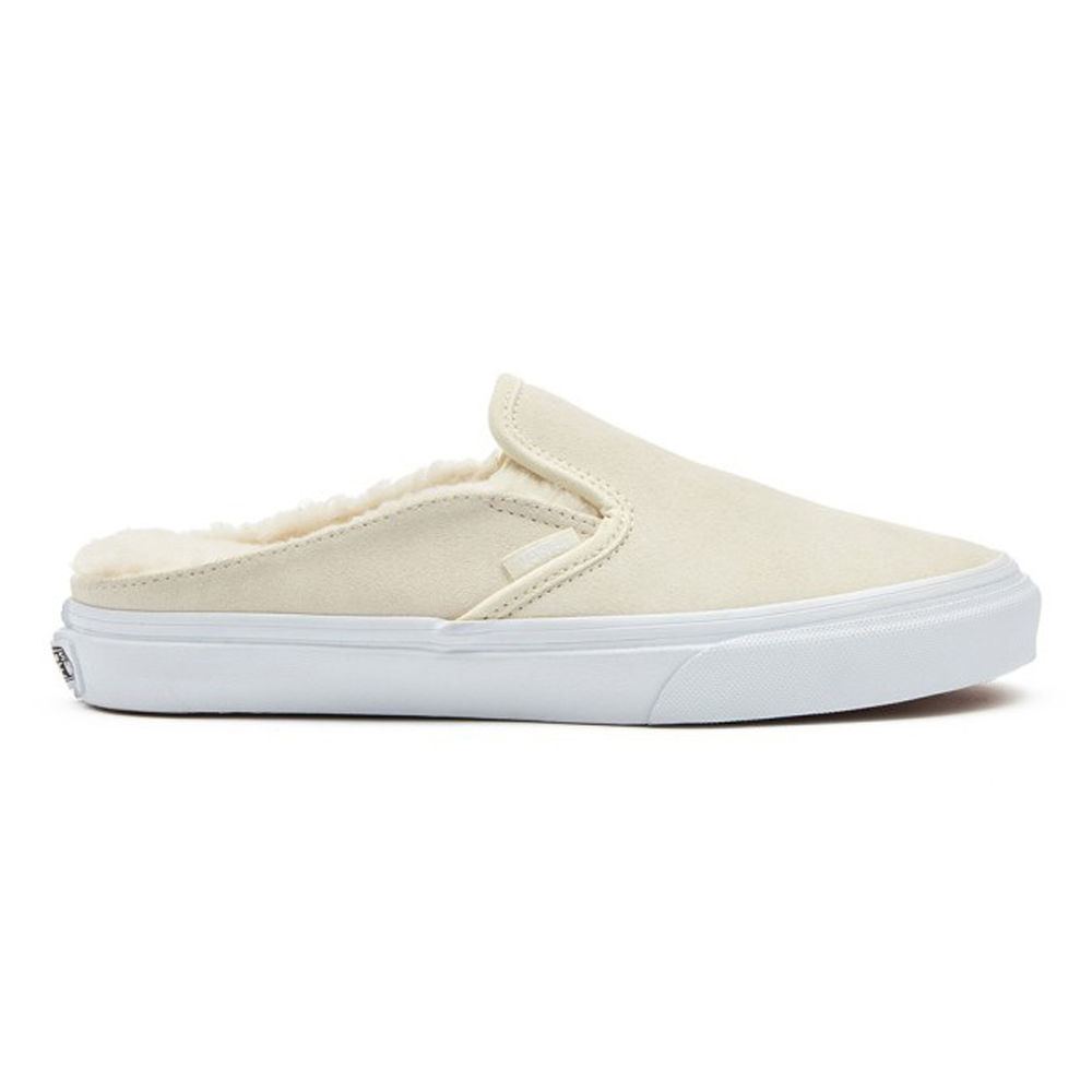 Vans Overspray Classic Slip-On Mule Mens Womens - SUEDE WHITE/SHERPA VN0A4P3UTC7 Shoes