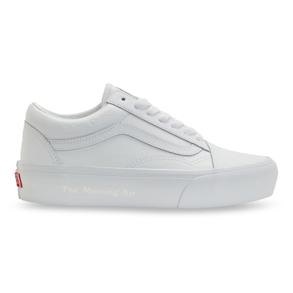Vans DIY Checkerboard Old Skool Platform Mens Womens - (DIY CHECKERBOARD) TRUE WHITE VN0A5KRG8AX Shoes
