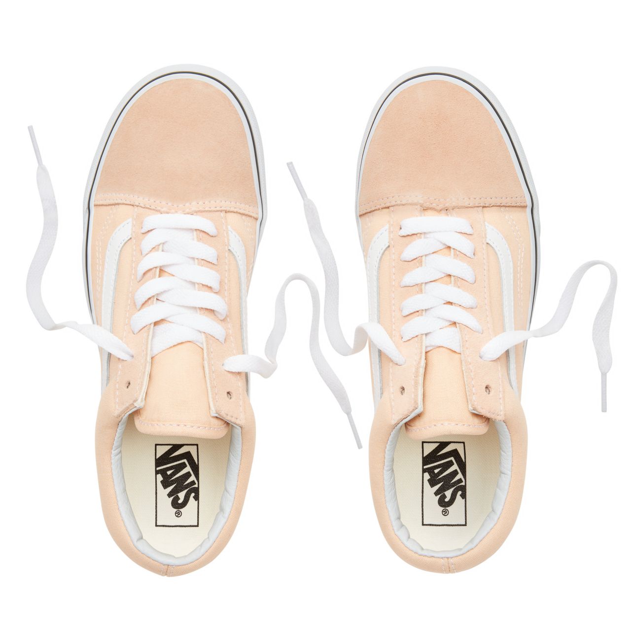 Vans Color Theory Old Skool Classic (Unisex) Mens Womens - Bleached Apricot/True White VA38G1U5Y Shoes