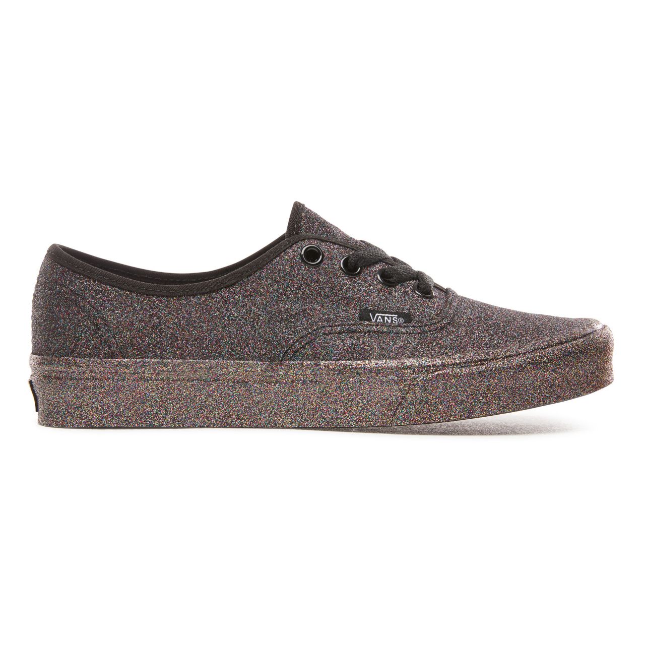 Vans Rainbow Glitter Authentic Classic Womens - (Rainbow Glitter) Black/Black VN0A38EMUKN Shoes