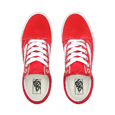 Vans Old Skool OS Classic Mens Womens - Racing Red/True White VN0A3WLYJV6 Shoes