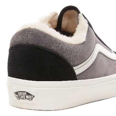Vans Suede and Sherpa Old Skool Classic Mens Womens - (Suede/Sherpa) Black/Pewter VN0A38G1UPE Shoes