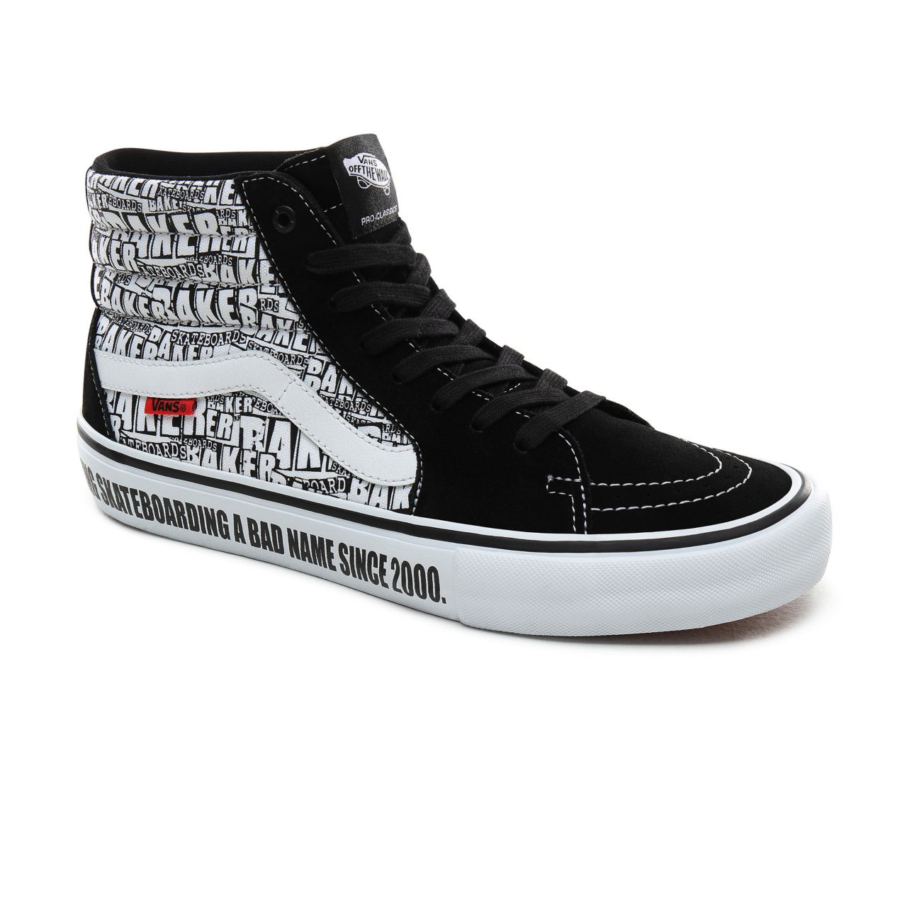 Vans x Baker Sk8-Hi Pro Classic Mens Womens - (Baker) Black/White VN0A45JDV0B Shoes