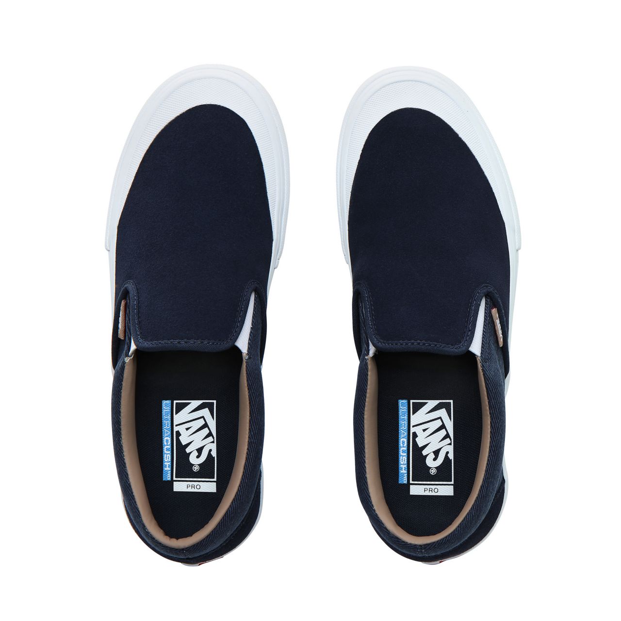 Vans Twill Slip-On Pro Classic Mens Womens - (Twill) Dress Blues/Portabella VN0A347VUZ0 Shoes