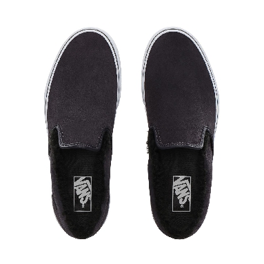 Vans Suede Sherpa Classic Slip-On Classic Mens Womens - (Suede Sherpa) obsidian/black VN0A4BV3TC1 Shoes