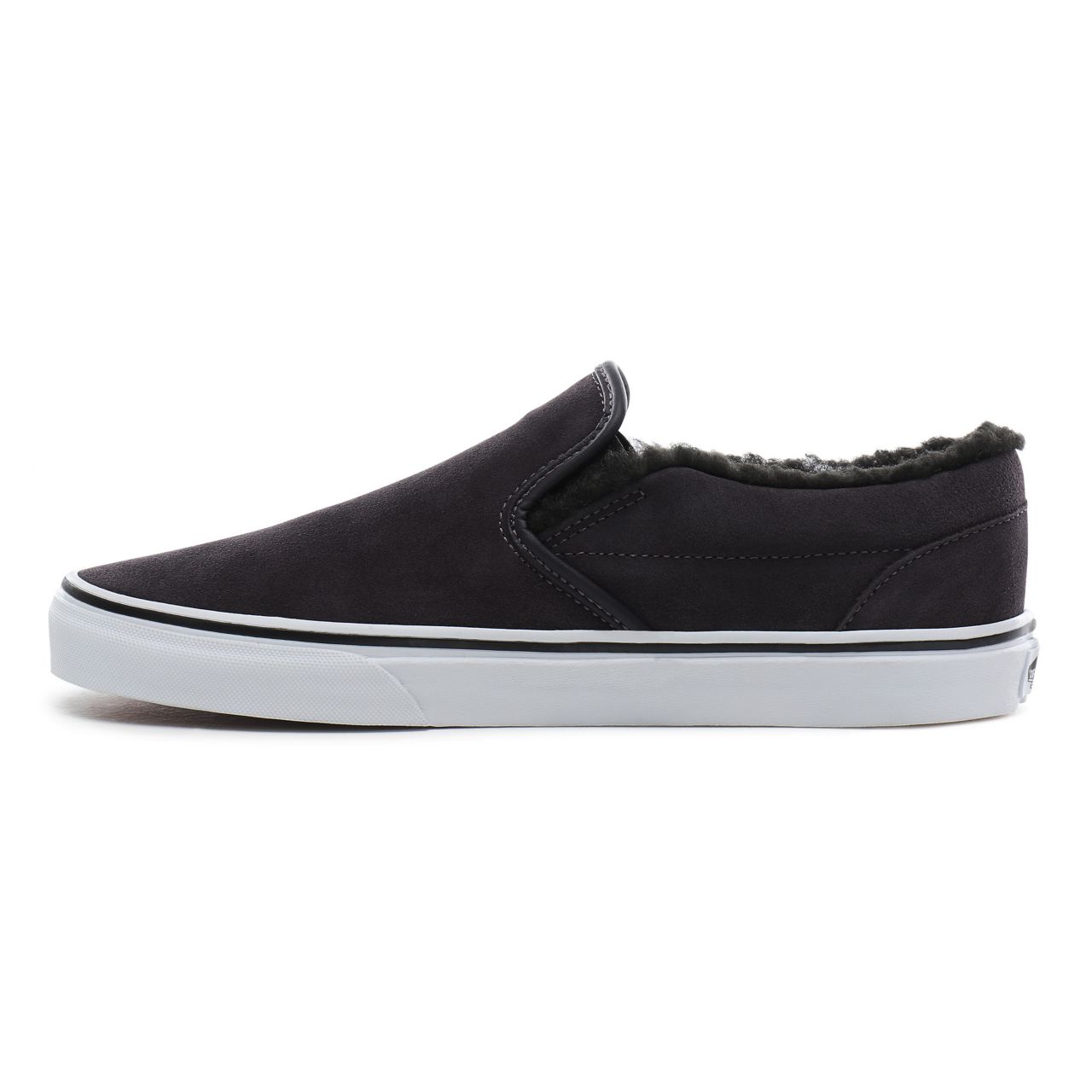 Vans Suede Sherpa Classic Slip-On Classic Mens Womens - (Suede Sherpa) obsidian/black VN0A4BV3TC1 Shoes