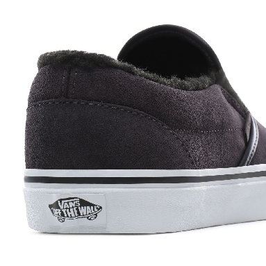 Vans Suede Sherpa Classic Slip-On Classic Mens Womens - (Suede Sherpa) obsidian/black VN0A4BV3TC1 Shoes